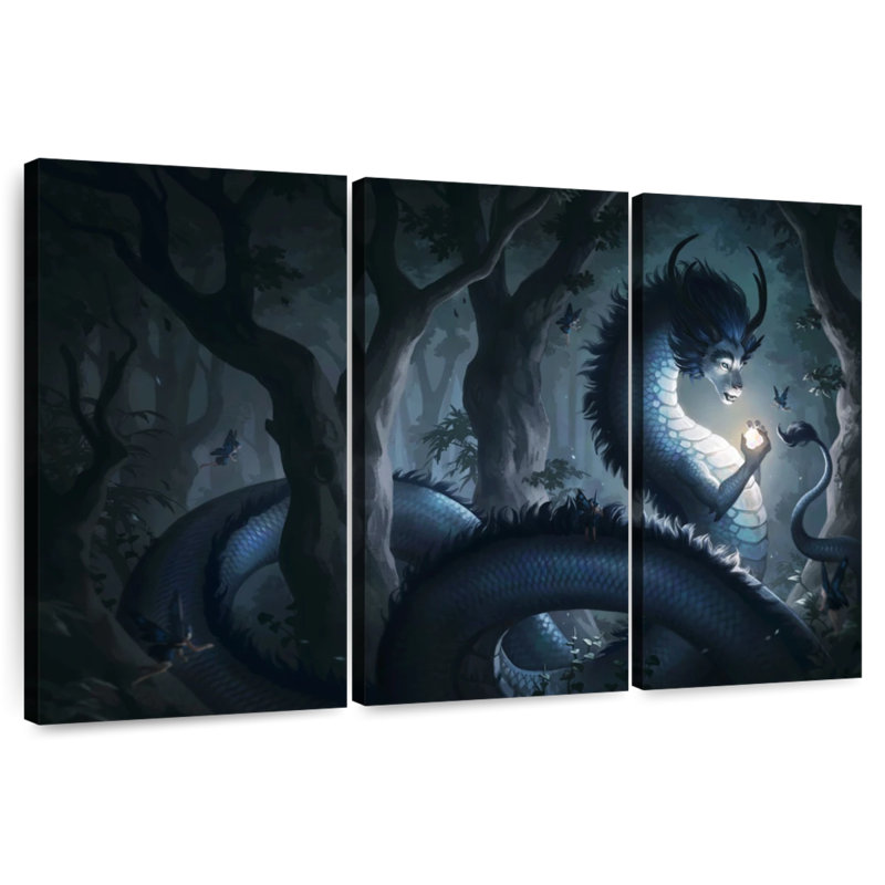 Ashelle forêt dragon, H 36 po x l 57 po