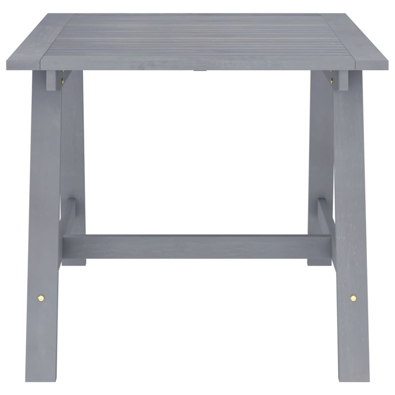 Stanfield Acacia Solid Wood Dining Table, Grey, H74 x L88 x W88cm