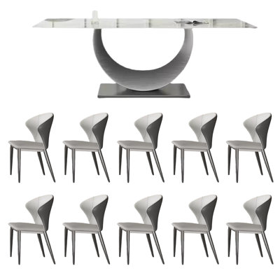 High-end creative dining table and chair