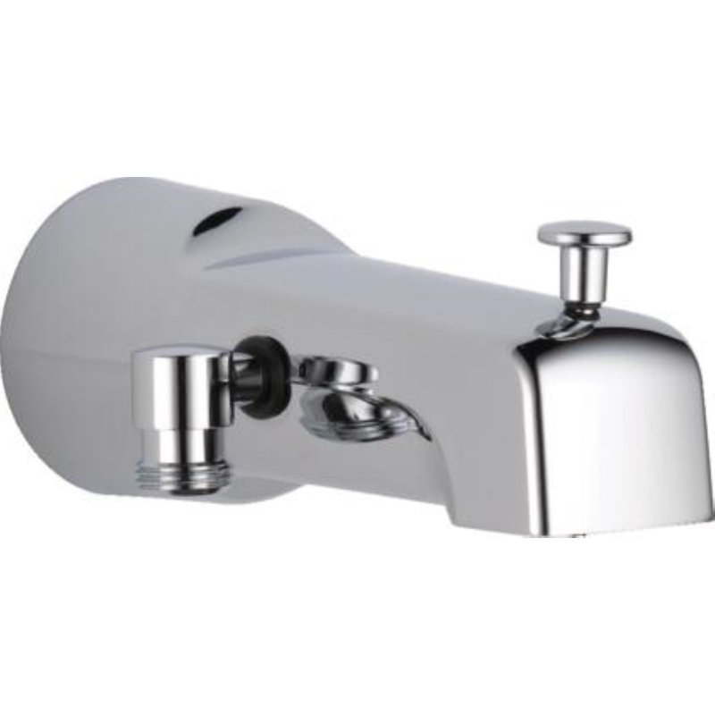Universal Showering Components Wall Mounted Tub Spout Trim with Diverter, Chrome