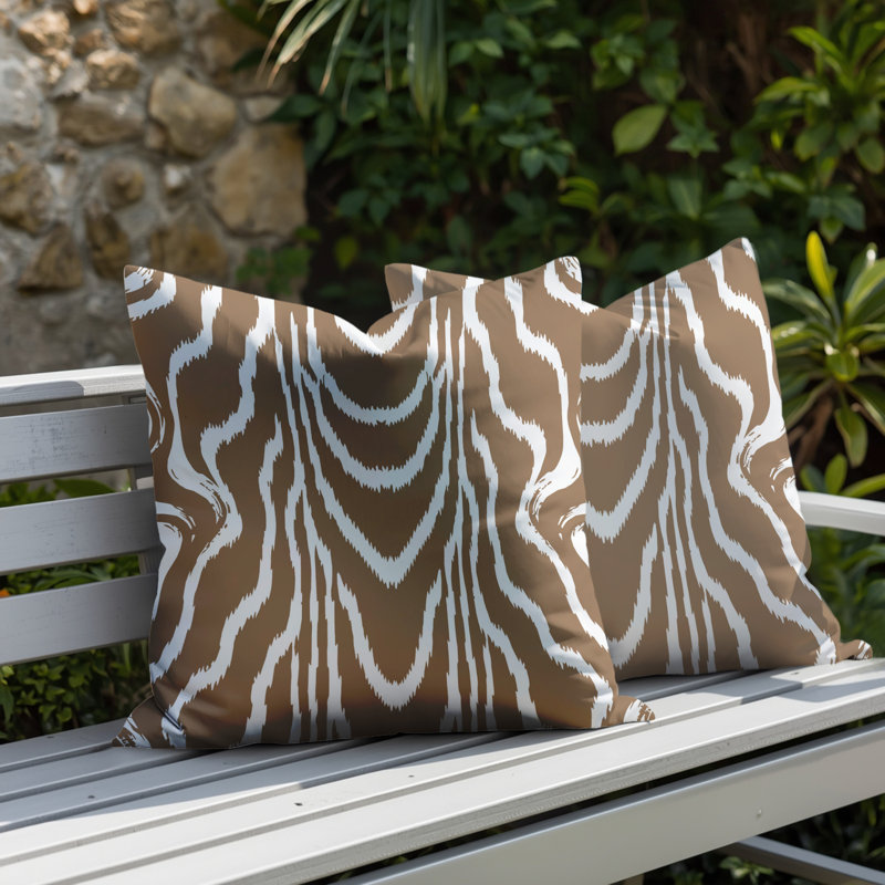 Oreiller réversible intérieur / extérieur Meli, 16 x 16, Beige
