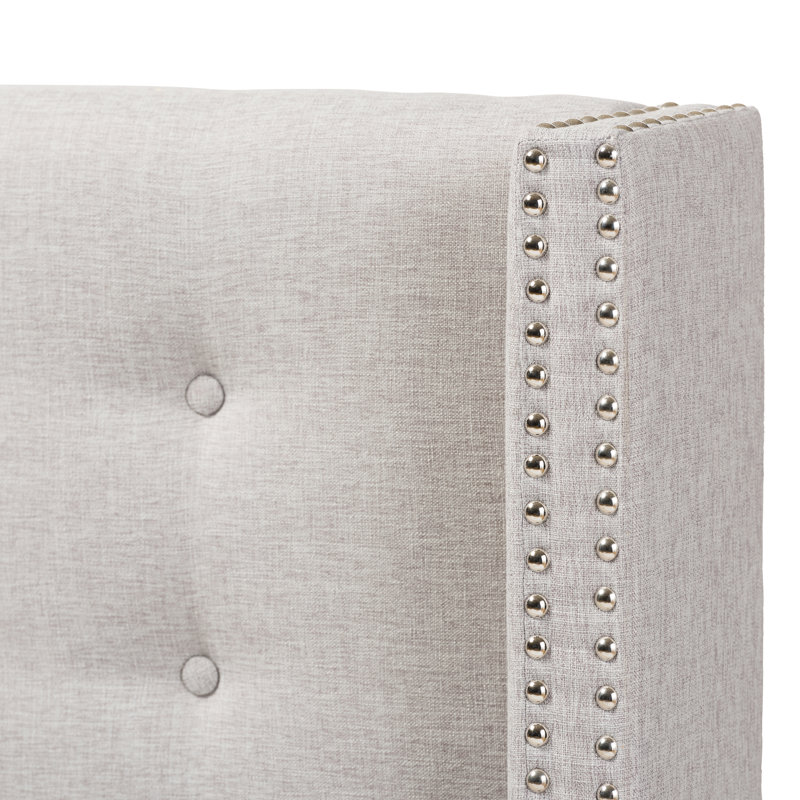 Chareese Upholstered Headboard, Grayish Beige, Queen