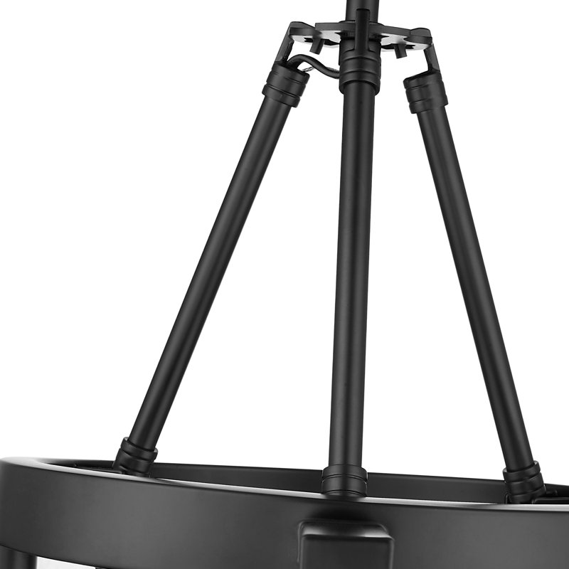 Plafonnier semi-encastré 3 lumières, Noir mat