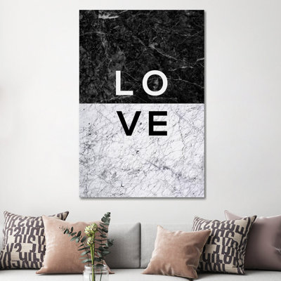 Love B&W by Orara Studio - Wrapped Canvas Print