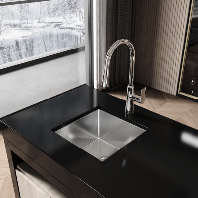 Nano Gray Undermount Sink 18x18 - Stainless Steel With Quick Water Drainage And Long-lasting Finish 18" X Kitchen Modern Single Bowl Faster Extra Durability
