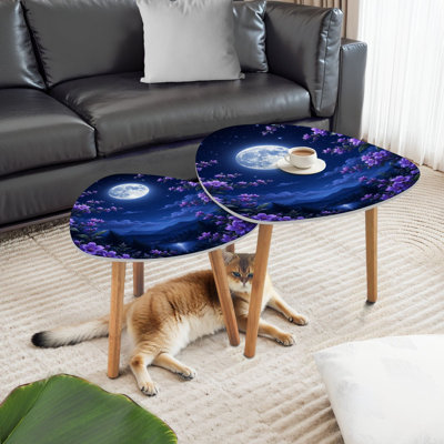 Ensemble de 2 tables basses gigognes Triangle