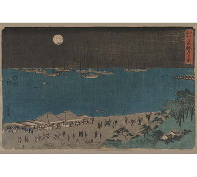 Scène de lune à takanawa. par ando hiroshige-impression d’art graphique