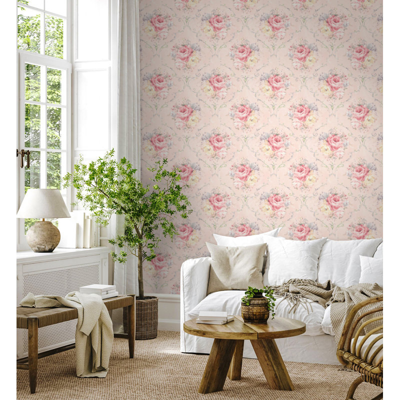 Ednita Peel & Stick, Jaune / Rose