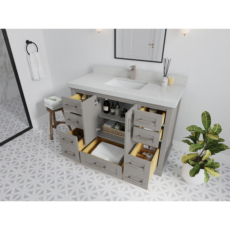 Ensemble de meuble-lavabo simple 48 po Esin, Empira blanc