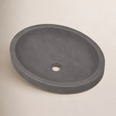 Tolosa NativeStone Concrete Oval Dual-Mount Bathroom Sink
