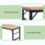 Établi à hauteur réglable, poste de travail robuste en bois d'hévéa avec prises de courant, table de travail en bois franc d'une capacité de charge de 2 000 lb pour atelier, garage, bureau, maison, commercial