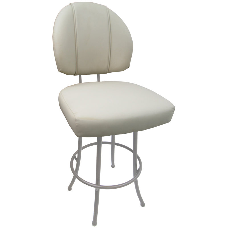 Ostrander Swivel Bar Stool, Basin Beige, Beige, Extra Tall (34" Seat Height)