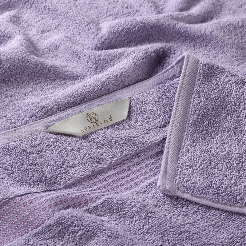 Oleg Egyptian-Quality Cotton Highly Absorbent Medium Weight Hand Towel Set, Royal Purple