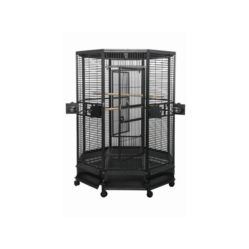 Grande cage à oiseaux Charetta, Noir