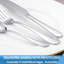 Ensemble de cuillères à dîner, 16 cuillères à soupe de cuillères, cuillères en acier inoxydable de qualité alimentaire 18/10, cuillères en métal durables, cuillères à table, cuillères à argenterie seulement, finition miroir et va au lave-vai