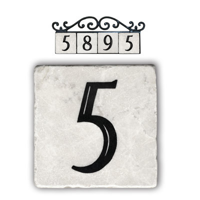 Numéro de maison de carrelage 4 po