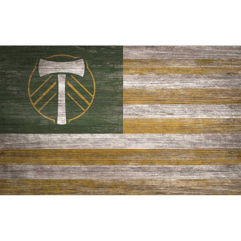 Décoration murale drapeau vieilli, Portland Timbers