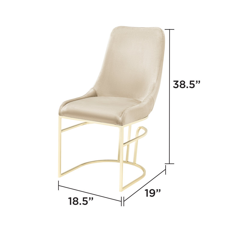 Chaises de salle à manger Tomasa, Beige