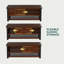 Table basse Trapeze, pieds en fer - noyer-115186937