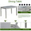 Ensemble de table de salle à manger en bois 5 pièces, ensemble de table de cuisine avec table rectangulaire et 4 chaises rembourrées, ensemble de table de salle à manger en bois avec décoration en cristal et ensemble de chaises