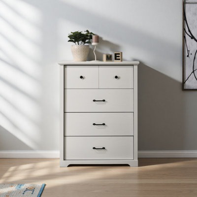 Commode à tiroirs l 32 po avec poignées noires