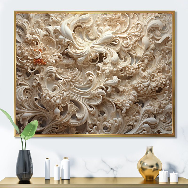 Impression sur toile, "Hindu Bhagavad Gita Blessed", Cadre flottant doré, H 16 po x l 32 po