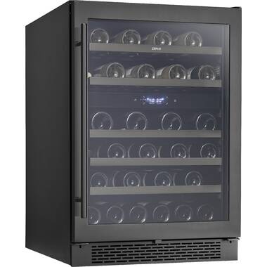 Zephyr PRWB24C32CG 24 Inch Dual Zone French Door Wine & Beverage Cooler  with 5.2 Cu. Ft. Capacity, PreciseTemp™, Active Cooling Technology,  Vibration Dampening, 3-Color LED Lighting, Full Extension Wood Racks,  Sabbath Mode