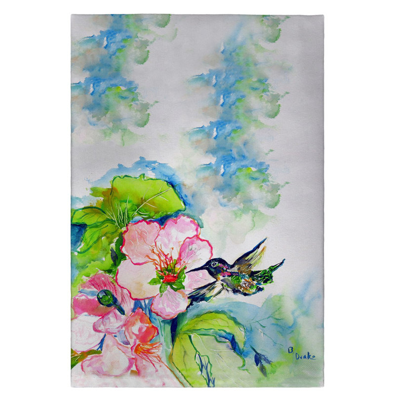Débarbouillette Mariette Bird and Hibiscus