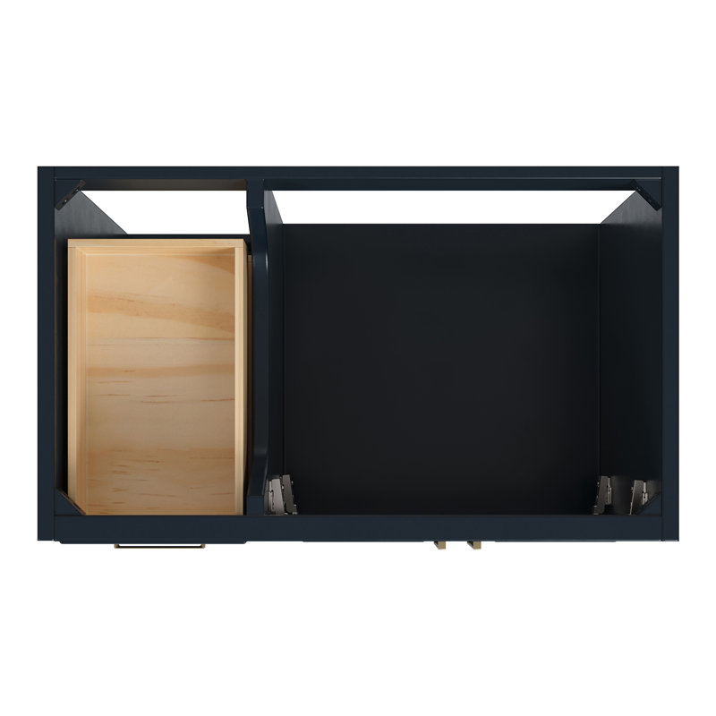 Ensemble de meuble-lavabo simple 37 po avec plateau Abita, Bleu minuit