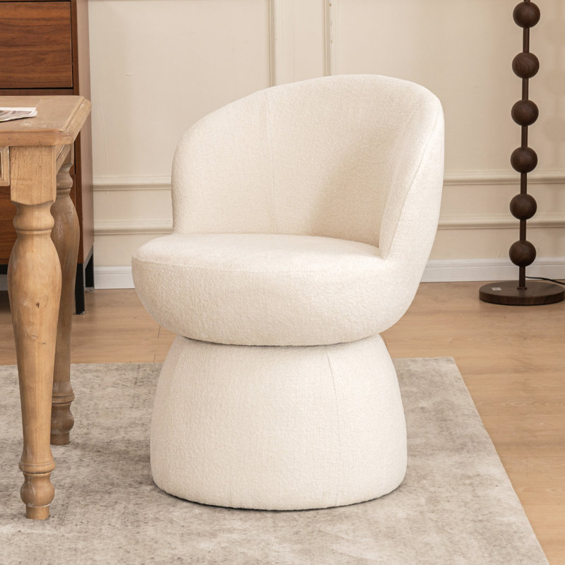 Chaise de salle à manger Allis Boucle, Blanc