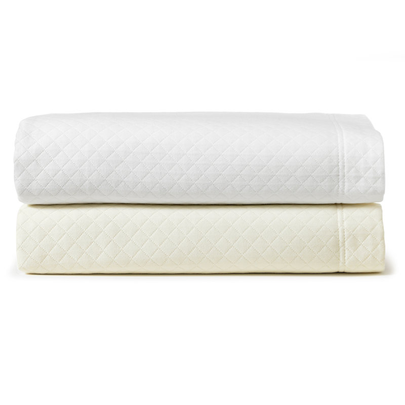 Oxford Tailored Matelassé 22" Bed Skirt, King, Ivory