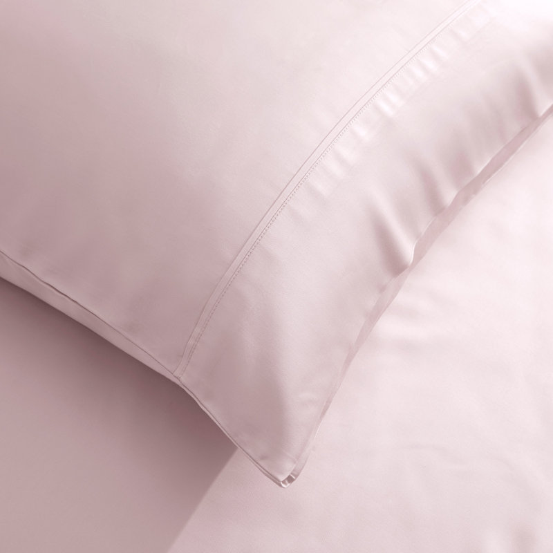 Sateen Sheet Set, California King Sheet Set with 2 King Pillowcases, Pink