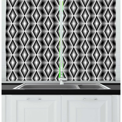 Geometric Kitchen Curtain