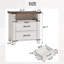 Table de chevet 22 po avec 2 tiroirs et tablette de rangement ouverte de 23 po de hauteur-406621927