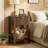 Modern Minimalist End Table With Open Storage Shelf-1079527447
