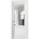 Porte française unie à l'intérieur | Lucia 1533 avec verre transparent | Poignée simple à panneau régulier | Portes de salle de bain robustes