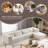 Compression Mahjong Sofa,Convertible Floor Sofa Bed,DIY Boneless Modular Sectional Sofa,No Assembly Required,Circle Fleece Fabric,Oversized 4 Seater With 1 Ottoman-1806100451