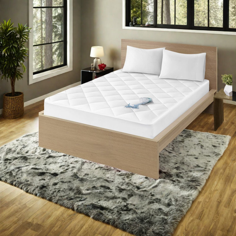 Ensemble de couvre-matelas imperméable en satin de coton pour maison moderne