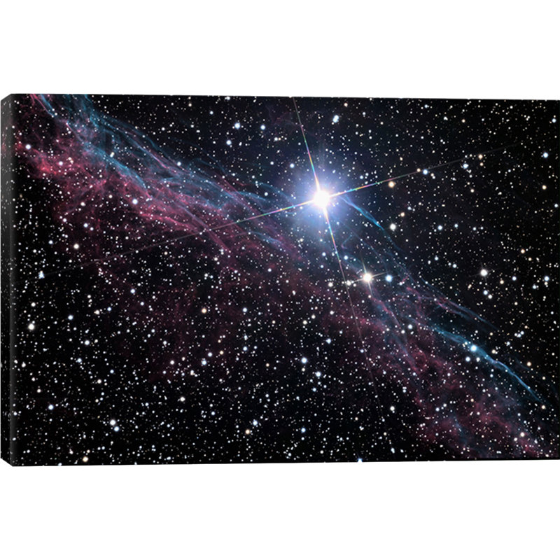 «Astronomie and Space Veil Nebula» par Lenworth, impression sur toile non encadrée, H 12 po x l 18 po x P 1,5 po