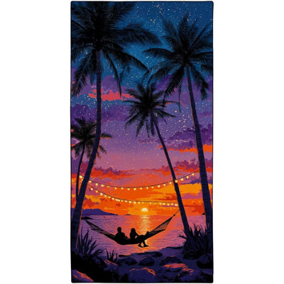 Serviette de plage Palm Tree, serviette de plage 50 po x 60 po