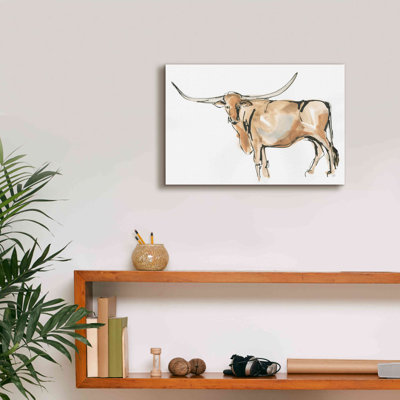 «Longhorn II» par Chris Paschke, estampe numérique sur toile