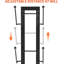 8 Layers of Adjustable Pot Lid Organizer Rack for Cabinet Door/Wall