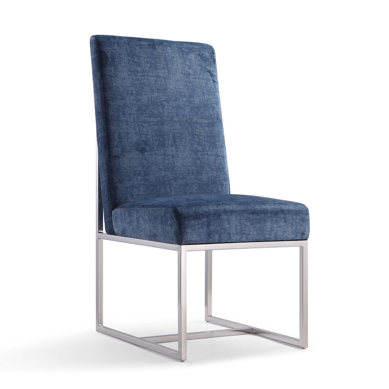 Dalpat Velvet Side Chair, Blue, 2