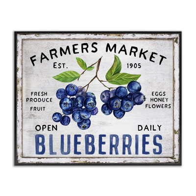 «Farmers Market Blueberries», art giclée par Creatif Belle