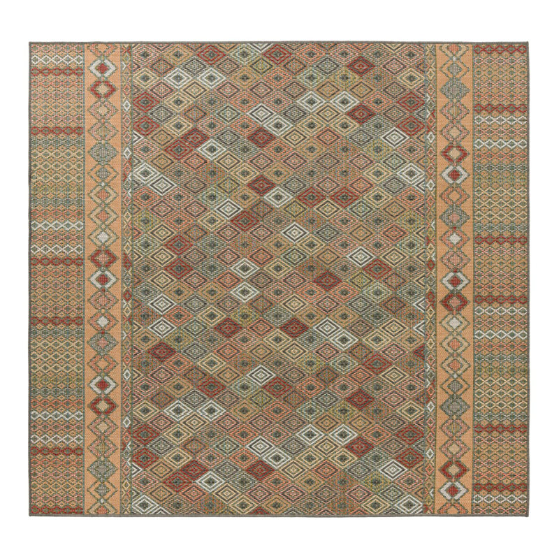 Jacquarius Moroccan Indoor / Outdoor Rug, Square 5'3"
