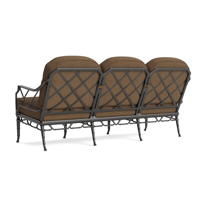 Calcutta Outdoor 3 - Seat Patio Sofa, Fusion Moccasian, Textured Pewter