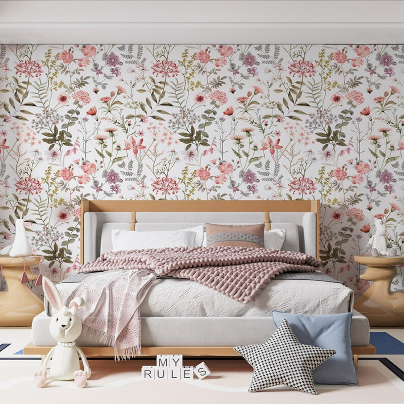 Whimsical Blossom Garden, 110.04'' L x 161'' W