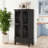 Rustic Tall Storage Cabinet With Drawer And Carved Wood Doors, Solid Wood Legs For Multi-Room Organization And Timeless Style.-1439895138