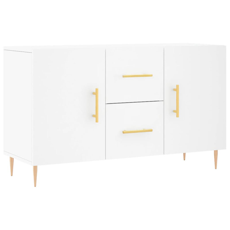 Margelene 100 Wide 2 Drawer, White