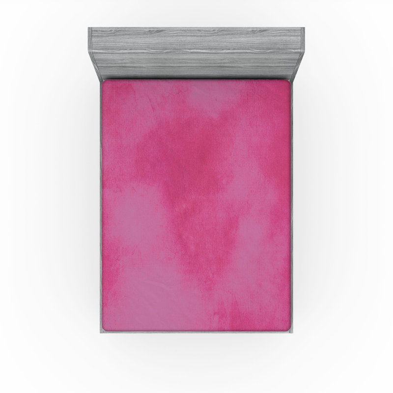 Drap-housse orange Ambesonne, Drap-housse de taille très grand, Rose vif / abstrait fuchsia